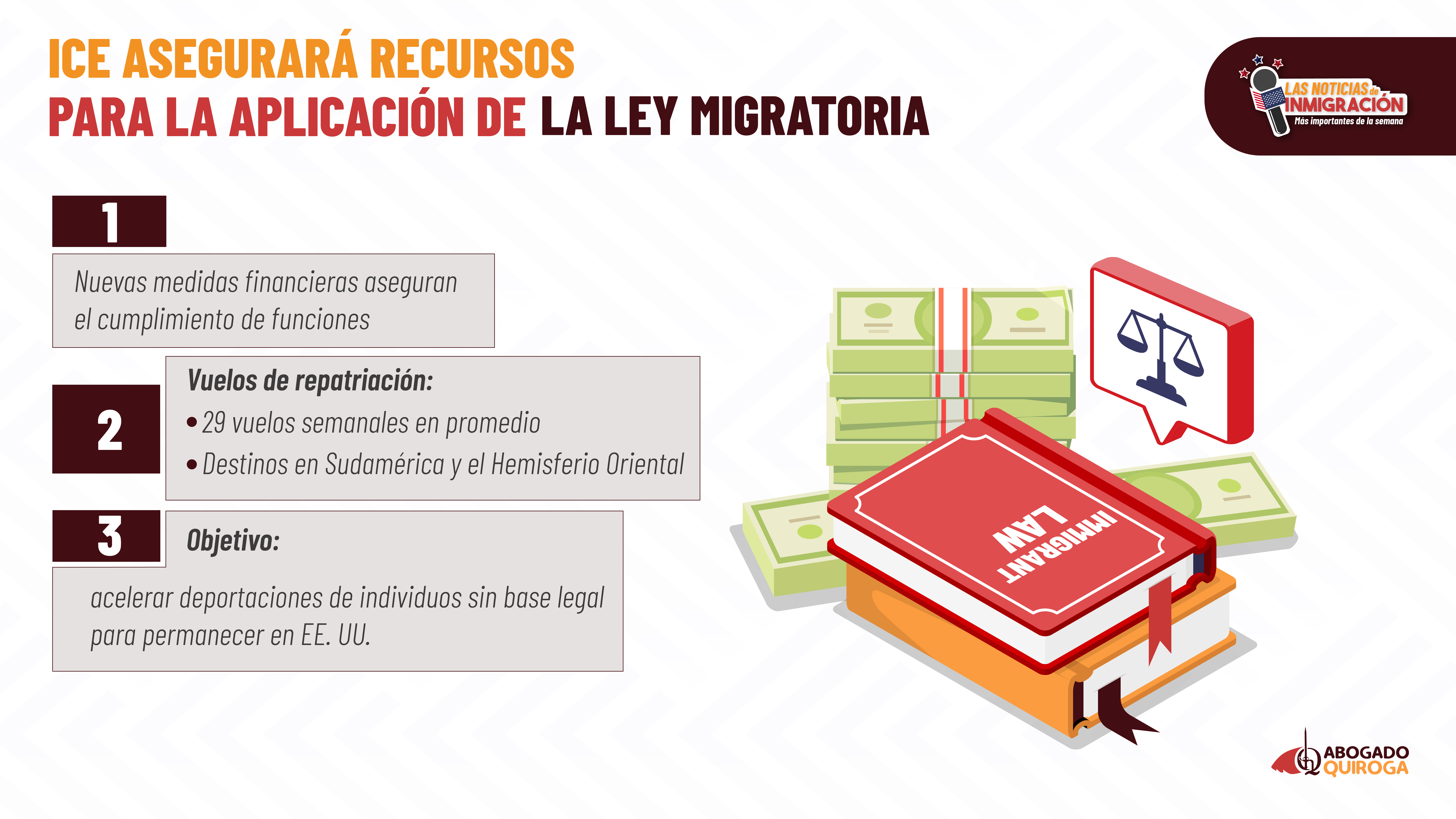 ICE asegurará recursos para la aplicación de la ley migratoria